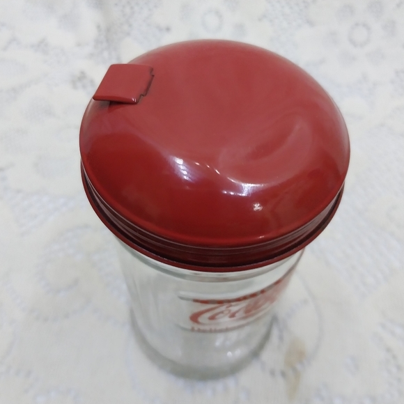 Vintage 1992 Coca-Cola Company Clear Glass Sugar Herb Spice Shaker Dispenser - Picture 5 of 5
